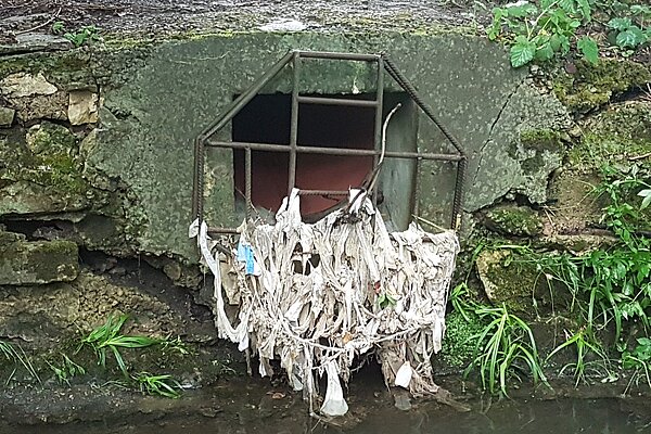 A sewage pipe.